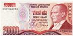 24-526 Turkije 20.000 lire ND, Postzegels en Munten, Bankbiljetten | Azië, Midden-Oosten, Los biljet, Verzenden