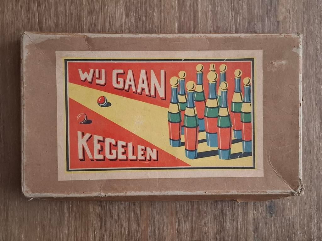 Antiek houten Kegelspel "Wij gaan kegelen", Antiek en Kunst, Antiek | Speelgoed, Ophalen of Verzenden