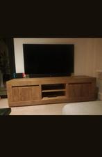 Tv kast eiken massief boomstam, 150 tot 200 cm, Eikenhout, Ophalen of Verzenden, Zo goed als nieuw