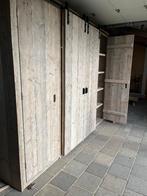 wandkast van gebr steigerhout, Ophalen, 200 cm of meer, Met deur(en), Overige houtsoorten