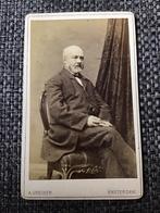 CDV, Man, Albert Greiner, Amsterdam, Carte de Visite, Verzamelen, Gebruikt, Foto, Voor 1940, Verzenden