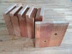 Bladwervels teakhout 6 stuks, Minder dan 50 cm, Gebruikt, Teakhout, Ophalen of Verzenden