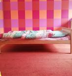 Ikea peuterbed blank hout met wit hoofdbord, Kinderen en Baby's, Kinderkamer | Bedden, Ophalen, 140 tot 160 cm, 70 tot 85 cm