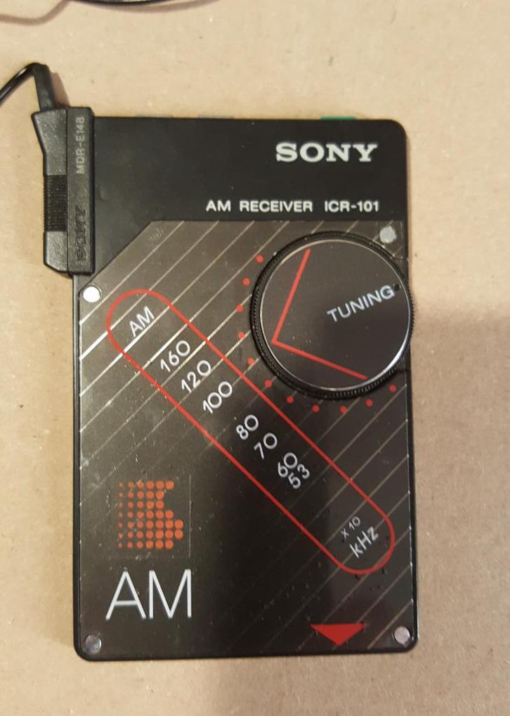 Sony AM-receiver ICR-101 - credit card radio - collectable, Audio, Tv en Foto, Radio's, Gebruikt, Transistorradio, Verzenden