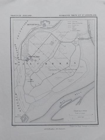 40 / Nieuwland Arnemuiden Fort Rammekens Litho 1866 J Kuyper beschikbaar voor biedingen