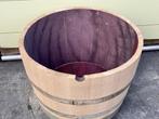 Houten wijnvat - Ronde plantenbak - doorsnede 70 cm, Rond, Nieuw, Ophalen of Verzenden, 30 tot 60 cm