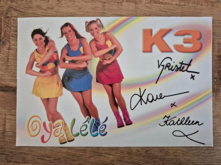 Handtekeningkaart van K3 originals, Verzamelen, Foto's en Prenten, Gebruikt, 1980 tot heden, Ophalen of Verzenden