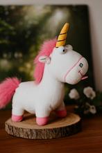 Schattige knuffel unicorn met roze manen en gele hoorn, Ophalen of Verzenden, Nieuw, Overige typen