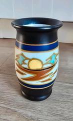 ESKAF vaas nummer 24 met Zonsondergang Design, Gebruikt, Blauw, Aardewerk of Porselein, Ophalen of Verzenden