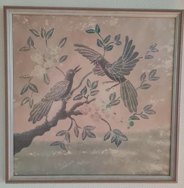 Mooie Batik - ingelijst - gesigneerd beschikbaar voor biedingen