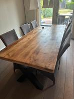 Mooie eettafel mangohout, Zo goed als nieuw, Vijf personen of meer, Rechthoekig, 50 tot 100 cm