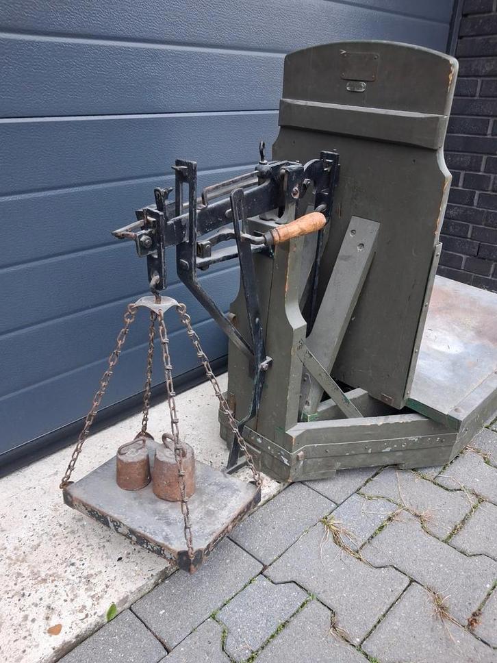 Antieke Weegschaal met Gewichten, Antiek en Kunst, Antiek | Gereedschap en Instrumenten, Ophalen