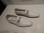 Roberto Botticelli leren witte schoenen met logo RB, Schoenen met lage hakken, Wit, Ophalen of Verzenden, Zo goed als nieuw