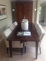 Eettafel met stoelen, Ophalen, Eikenhout, 200 cm of meer, 50 tot 100 cm