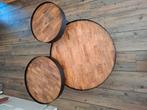 salontafel 3 delig, Huis en Inrichting, Tafels | Salontafels, Ophalen, Gebruikt, 50 tot 100 cm, Rond