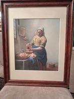 Melkmeisje met eikenhouten lijst, Antiek en Kunst, Ophalen of Verzenden