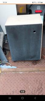 Houten kastje met deur van krijtbord, Huis en Inrichting, Kasten | Dressoirs, Eenvoudig, Grenenhout, 25 tot 50 cm, Gebruikt