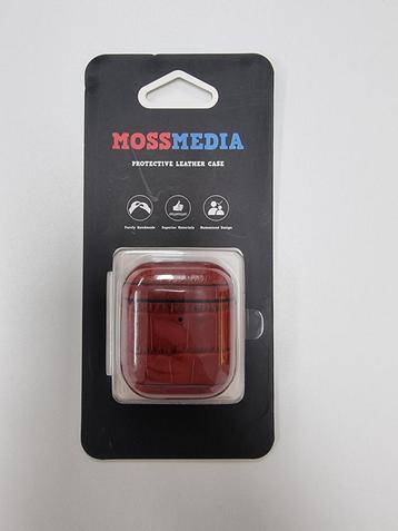 Mossmedia AirPods Hoesje / Case - Leder - Rood - Show beschikbaar voor biedingen