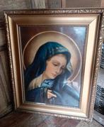Antieke prent Maria in prachtige antieke lijst, Ophalen of Verzenden