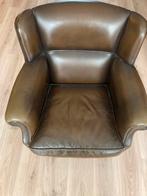 Twee stijlvolle leren Muylaert fauteuils, Huis en Inrichting, Fauteuils, Ophalen, Zo goed als nieuw, 75 tot 100 cm, Leer