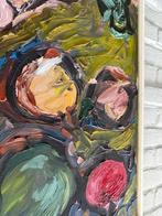 expressionistisch Olieverf werk op doek uit 1982, Antiek en Kunst, Kunst | Schilderijen | Klassiek, Ophalen of Verzenden