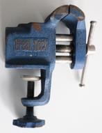 Kleine metalen bankschroef met klem, Great Neck, Doe-het-zelf en Verbouw, Werkbanken, Ophalen of Verzenden, Gebruikt, Minder dan 70 cm