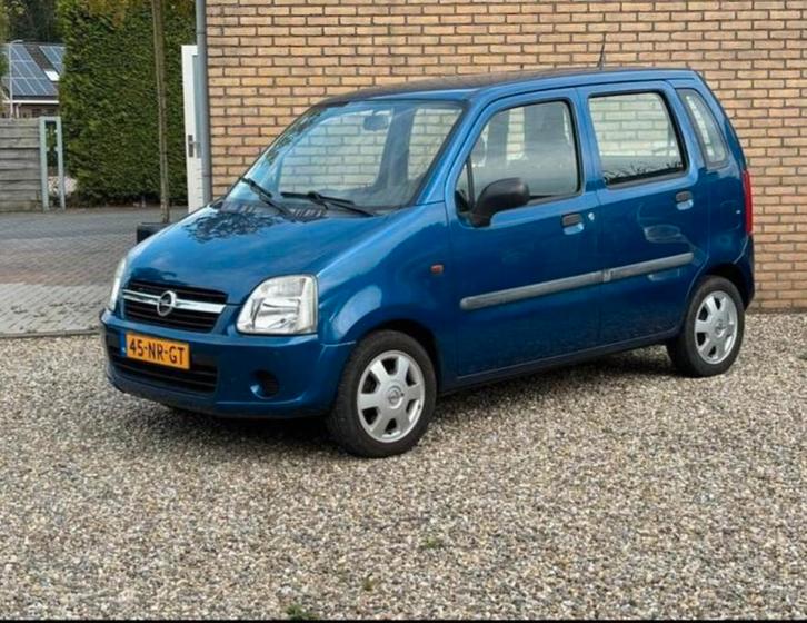 Opel Agila 1.2 I 16V 2004 Blauw, Auto's, Opel, Particulier, Agila, Airbags, Elektrische buitenspiegels, Lichtmetalen velgen, Metallic lak