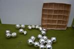 23 antieke zilveren kerstballen, dennenappels, halve sinaasa, Diversen, Ophalen of Verzenden, Gebruikt