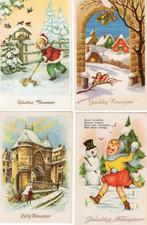 kerstkaart, Verzamelen, Verzenden, 1960 tot 1980, Ongelopen, Feest(dag)