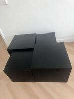 WOOOD Bijzettafel Sanne Zwart - 2X set 2 stuks, Huis en Inrichting, Tafels | Salontafels, Ophalen, 50 tot 100 cm, Rond, 50 tot 100 cm