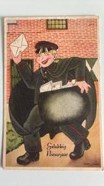 Nieuwjaar. Postbode met grote tas brieven. Henny L.Oswald, Verzamelen, Ansichtkaarten | Themakaarten, Ophalen of Verzenden, Gelopen
