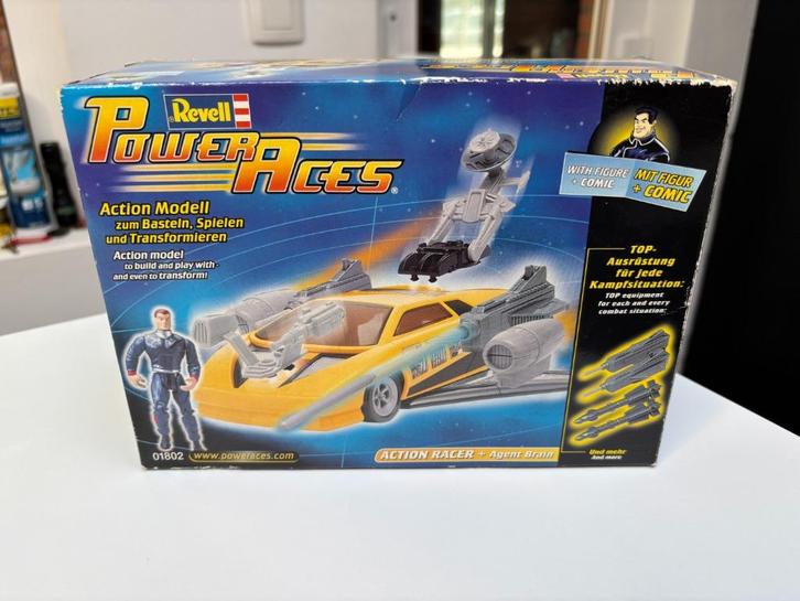 Zeldzaam! Revell Power Aces Action Racer + Agent Brain, Hobby en Vrije tijd, Modelbouw | Vliegtuigen en Helikopters, Nieuw, 1:72 tot 1:144