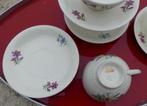 4 Mosa Thee Koppen en Schotels met Voorjaars Bloemen, Ophalen of Verzenden