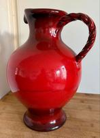 West Germany Vaas Oranje/Rood Vintage 34cm, Ophalen