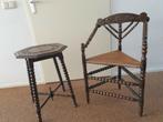 Brei stoel ( driepoot) met bijbehorend tafeltje, Antiek en Kunst, Ophalen