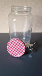 Glazen sap water drank kan dispenser met tap kraan, Huis en Inrichting, Nieuw, Ophalen of Verzenden
