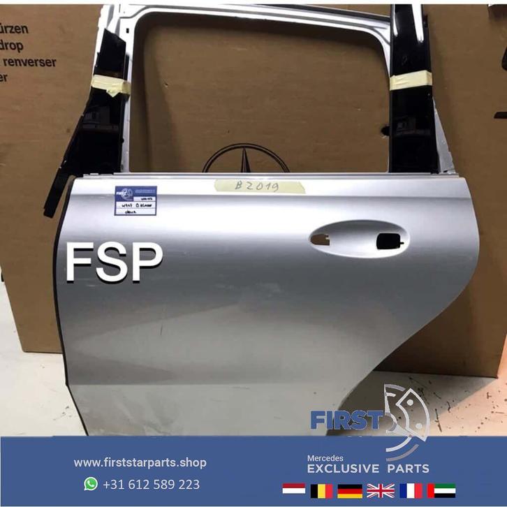 W247 B KLASSE 2019-2021 DEUR PORTIER LINKS ACHTER ZILVER GRI, Auto-onderdelen, Carrosserie en Plaatwerk, Deur, Mercedes-Benz, Achter