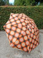 Fantastische vintage parasol retro bloemen jaren 60/70, Tuin en Terras, Parasols, Ophalen of Verzenden, Gebruikt, 1 tot 2 meter