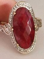Vergulde,  zilveren ring., Ophalen of Verzenden, Zilver