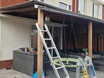 MOOIE HARDHOUTEN VERANDA 3X6 M GEDEMONTEERD  beschikbaar voor biedingen