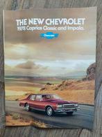 Chevrolet Caprice Classic & Impala Brochure 1978, Chevrolet, Chevrolet, Ophalen of Verzenden, Zo goed als nieuw