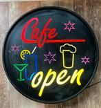 Cafe Open - bord met verlichting, Ophalen of Verzenden, Gebruikt, Reclamebord