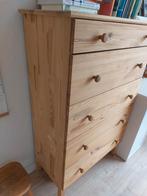Houten ladenkast, 5 lades, Ophalen, Gebruikt, 5 laden of meer, 100 tot 150 cm