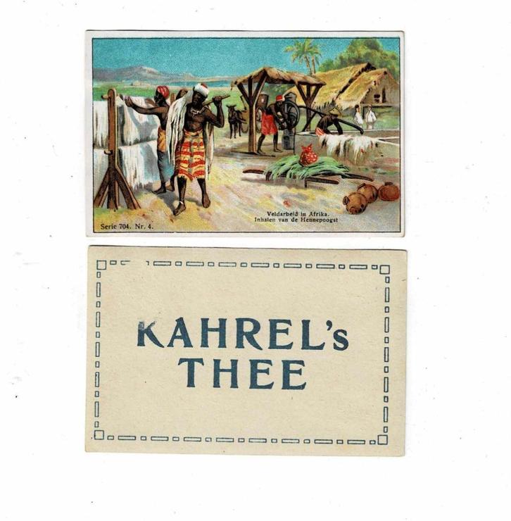 Oude chromo van "KAHREL's THee, Verzamelen, Merken en Reclamevoorwerpen, Zo goed als nieuw, Overige typen, Verzenden