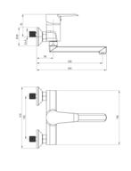 Keukenkraan, wandkraan Corio, chroom , extra lange uitloop, Verzenden, Nieuw