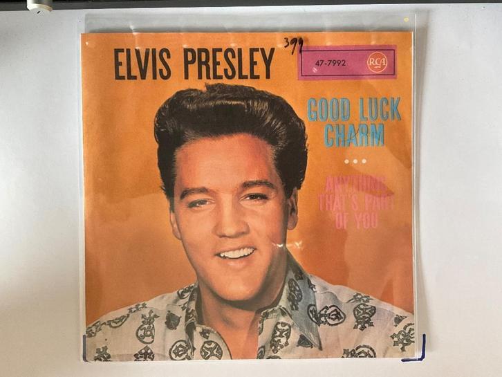 ELVIS PRESLEY: GOOD LUCK CHARM - ANYTHING THAT'S PART.. VG-, Cd's en Dvd's, Vinyl Singles, Gebruikt, Single, Pop, 7 inch, Ophalen of Verzenden