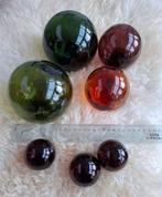 Set zware glazen drijfballen visnetballen, drijvers, nr 6, Ophalen of Verzenden