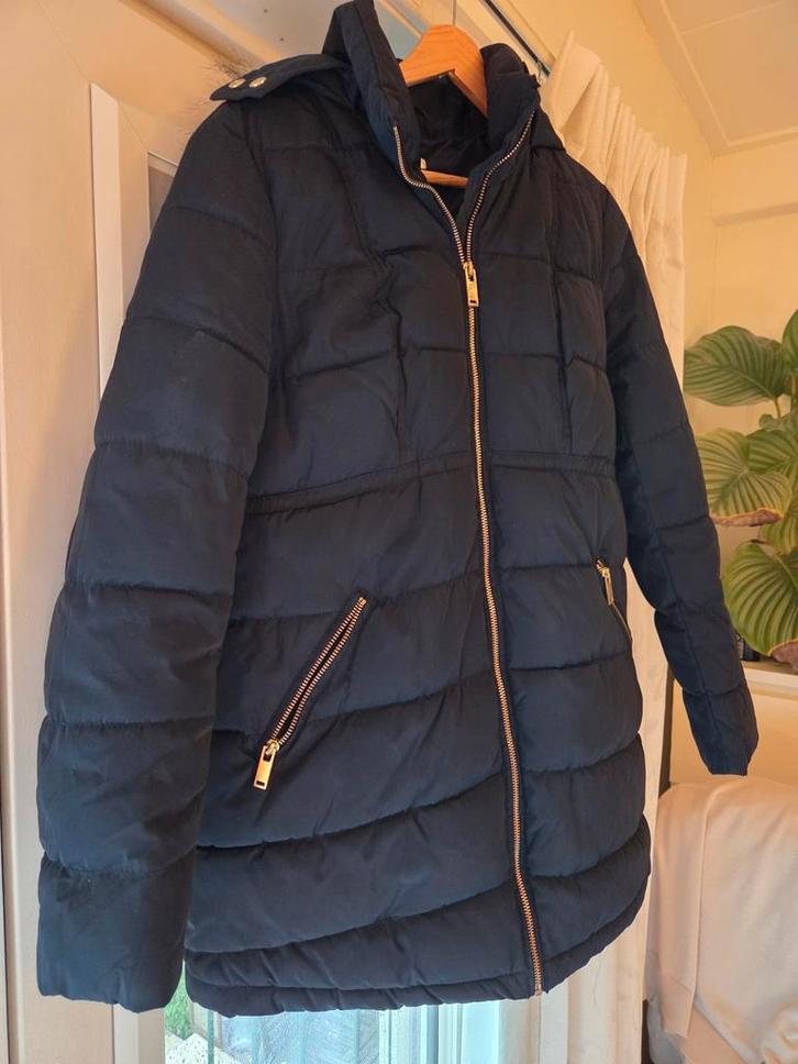 Blauwe H&M Zwangerschaps Winterjas XS, Kleding | Dames, Positiekleding, Zo goed als nieuw, Jasje of Colbert, Maat 34 (XS) of kleiner