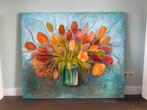 Groot uniek handgemaakte schilderij, tulpen, Ophalen