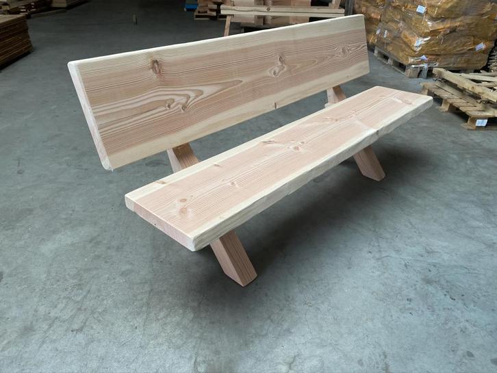 6 cm douglas bank met rugleuning 200cm, 250 en 300 cm, Tuin en Terras, Tuinbanken, Nieuw, Hout